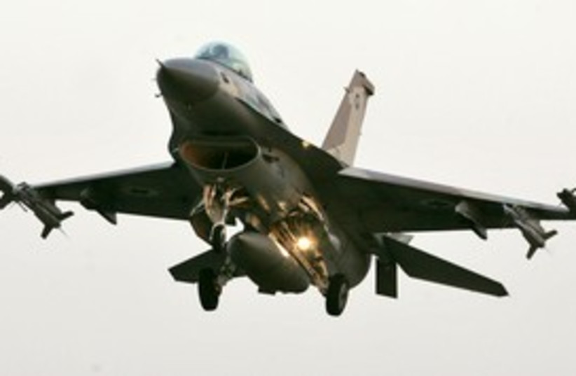 IDF IAF fighter jet airstrike air strike 311 (R) (photo credit: Ho New / Reuters)