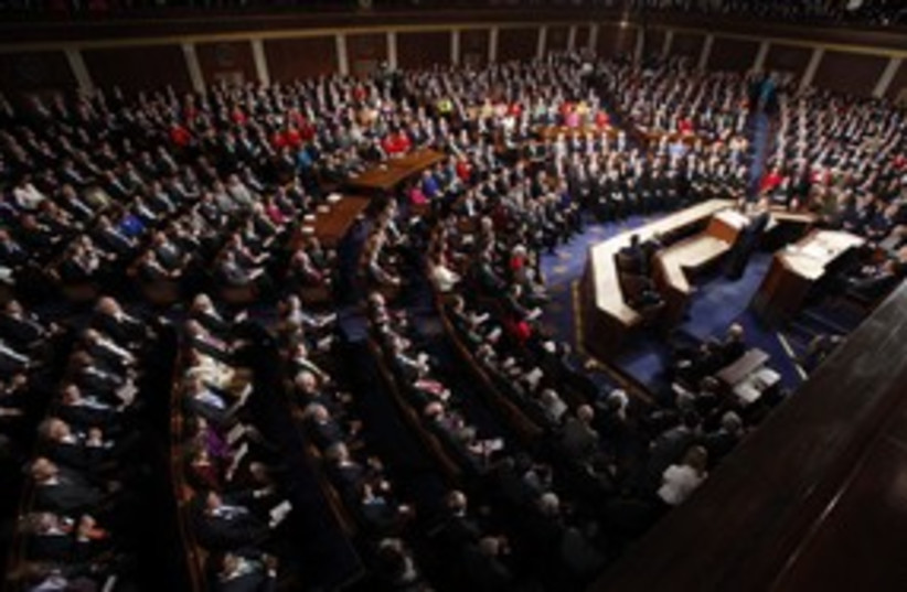 Joint session of the US Congress 311 (R) (photo credit: Jim Young / Reuters)