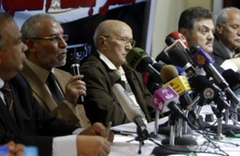 Egyptian Muslim Brotherhood leaders 311 (R) (photo credit: Amr Dalsh / Reuters)