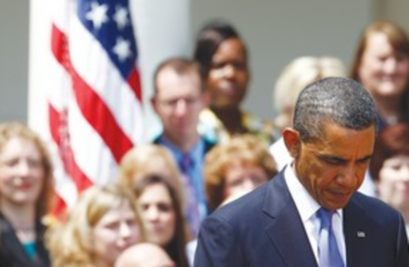 Obama Mourning 311 (R) (photo credit: REUTERS)