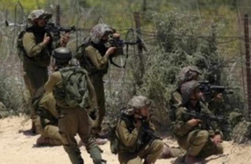 IDF soldiers at Syrian border Naksa Day 311 (R) (photo credit: Reuters)