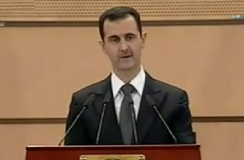Assad speaking 311 (photo credit: Screenshot)