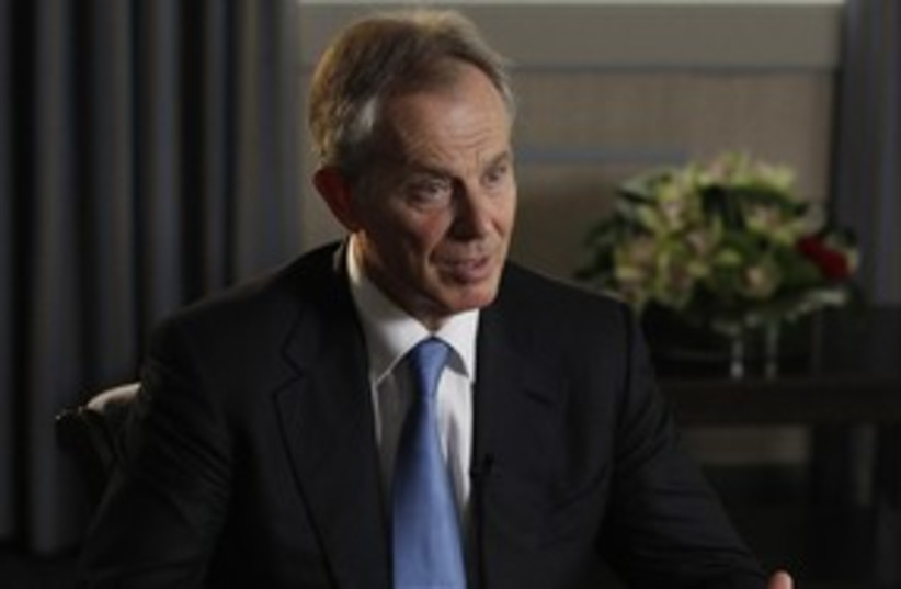 Quartet Mideast envoy Tony Blair 311 (R) (photo credit: REUTERS/Luke MacGregor)