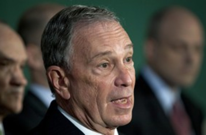 New York mayor Michael Bloomberg R 311 (photo credit: REUTERS/Andrew Burton)