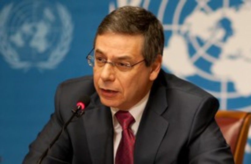 Deputy Foreign Minister Danny Ayalon at UNHCR 150 (photo credit: Courtesy of the Foreign Minister's Office)