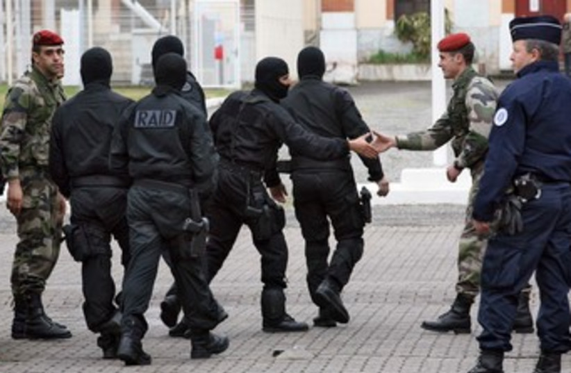 French special police unit RAID 370 (R) (photo credit: REUTERS/Pascal Parrot)