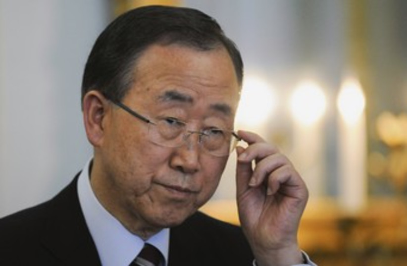 UN Secretary-General Ban Ki-moon 370 (R) (photo credit: Ki Price / Reuters)
