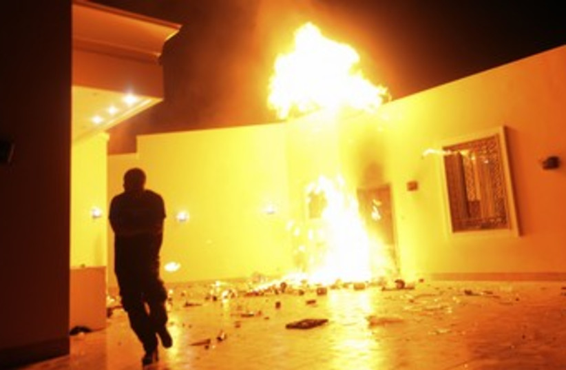 US Consulate in Benghazi, Libya in flames 370 (photo credit: reuters)