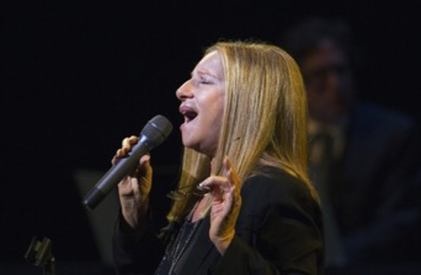 Barbra Streisand performs during Marvin Hamlisch tribute 370 (photo credit: REUTERS/Lucas Jackson)