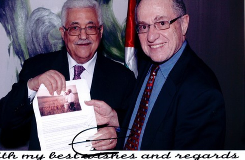 Dershowitz and Abbas 521 (photo credit: COURTESY ALAN M. DERSHOWITZ)