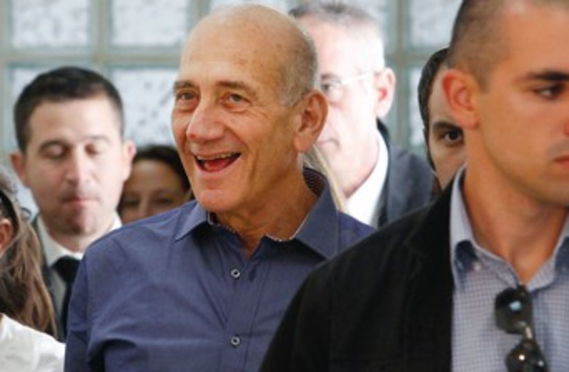 Ehud Olmert after verdict 370 (photo credit: Gali Tibbon/Reuters)