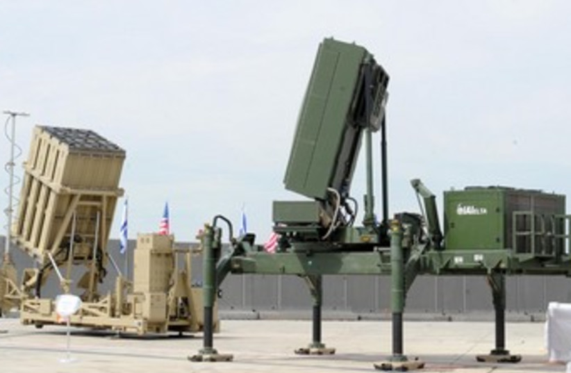 Iron Dome displayed at Ben Gurion airport 370 (photo credit: Alon Basson/Defense Ministry)