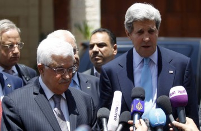 Kerry and Abbas 370 (photo credit: REUTERS)