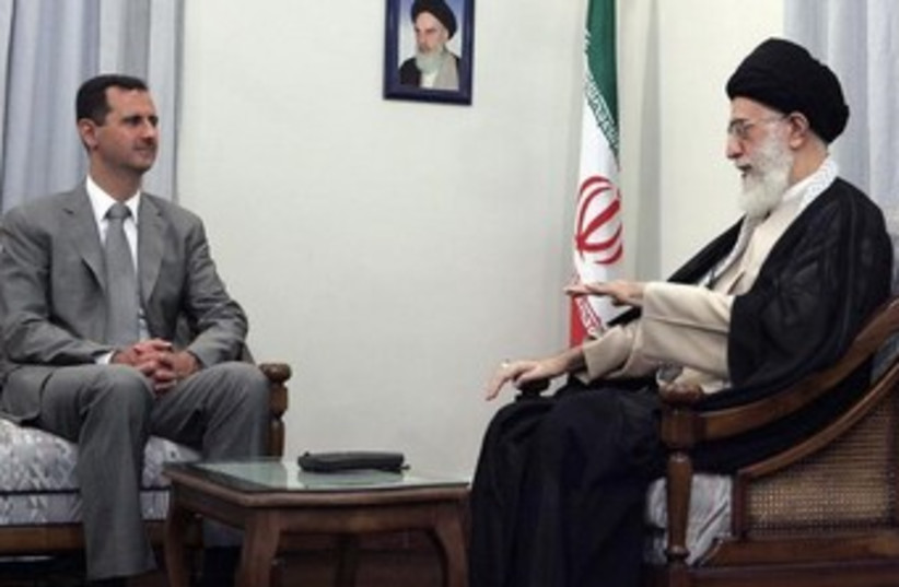 Assad and Khamenei 370 (photo credit: REUTERS)