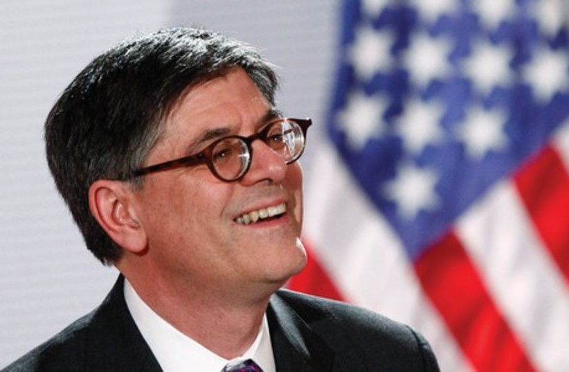 US Secretary of Treasury Jack Lew (photo credit: REUTERS)