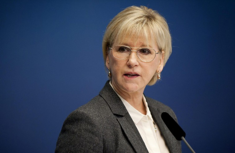 Sweden's Foreign Minister Margot Wallstrom (photo credit: REUTERS)