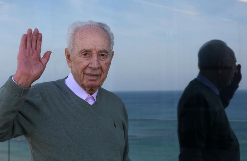 Former president Shimon Peres at the Peres Peace House, on the shores of Jaffa (photo credit: MARC ISRAEL SELLEM)