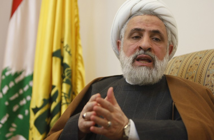 Lebanon's Hezbollah deputy leader Sheikh Naim Qassem. (photo credit: REUTERS)