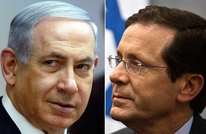 Herzog and Netanyahu (photo credit: REUTERS)