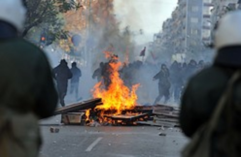 greece riots fire 248.88 ap (photo credit: )
