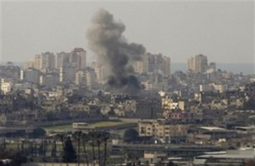 gaza explosion air strike 248 88 (photo credit: AP)