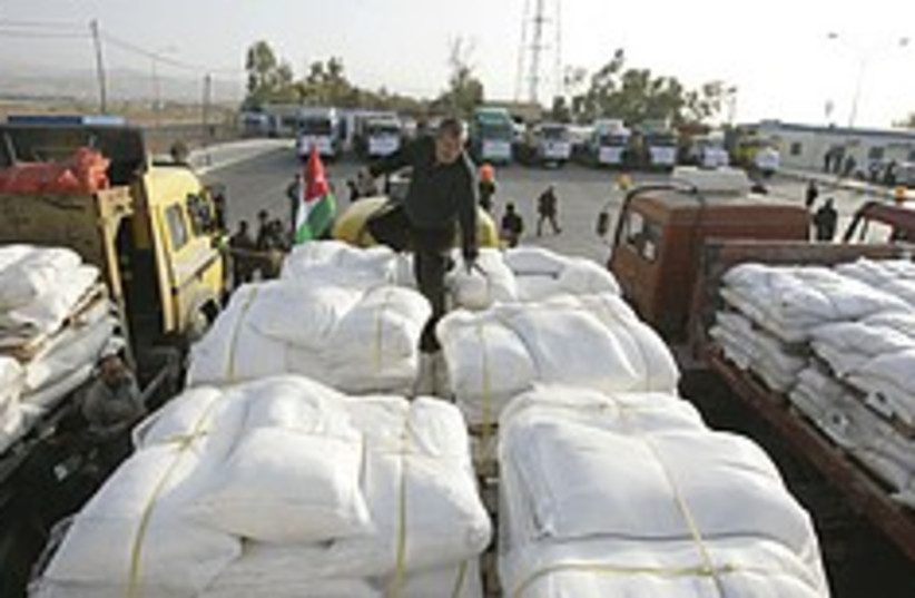 gaza aid trucks 248.88 (photo credit: AP [file])
