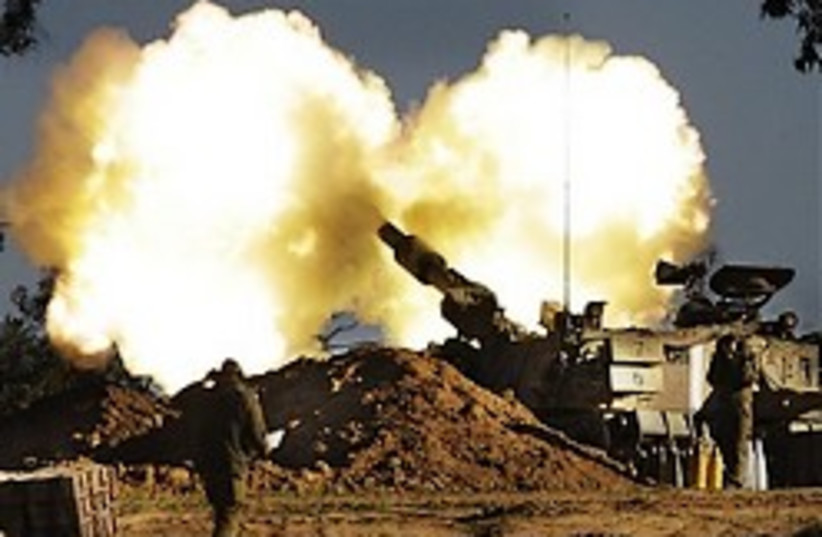 idf artillery gaza the best 248 ap (photo credit: AP)