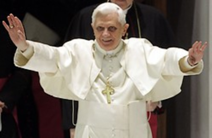 Pope hands out 248.88 (photo credit: AP [file])