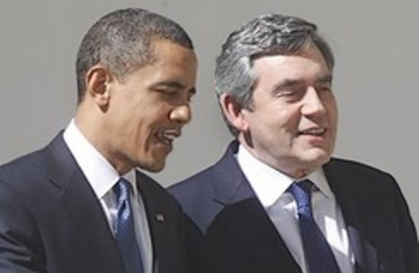 brown and obama 248.88 (photo credit: AP)
