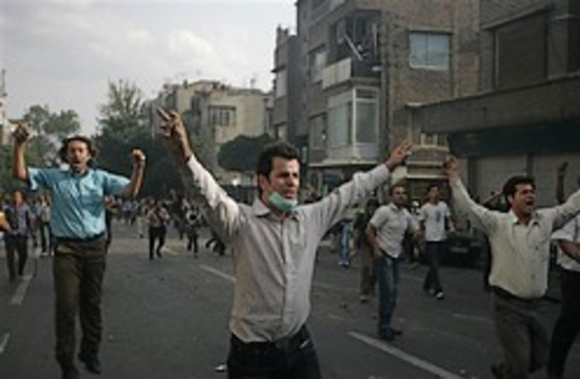iran protest 248.88 in streets (photo credit: AP)
