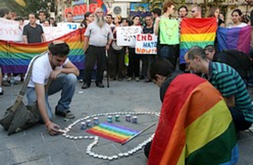 gay vigil jerusalem 248.88 (photo credit: Ariel Jerozolimksi)