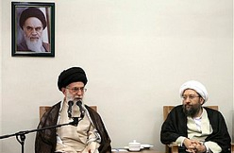 Khamenei sits 248.88 (photo credit: AP [file])