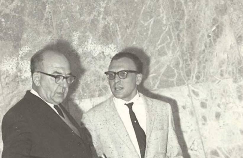 The author, Avraham Avi-hai, with then prime minister Levi Eshkol in 1965. (photo credit: Courtesy)