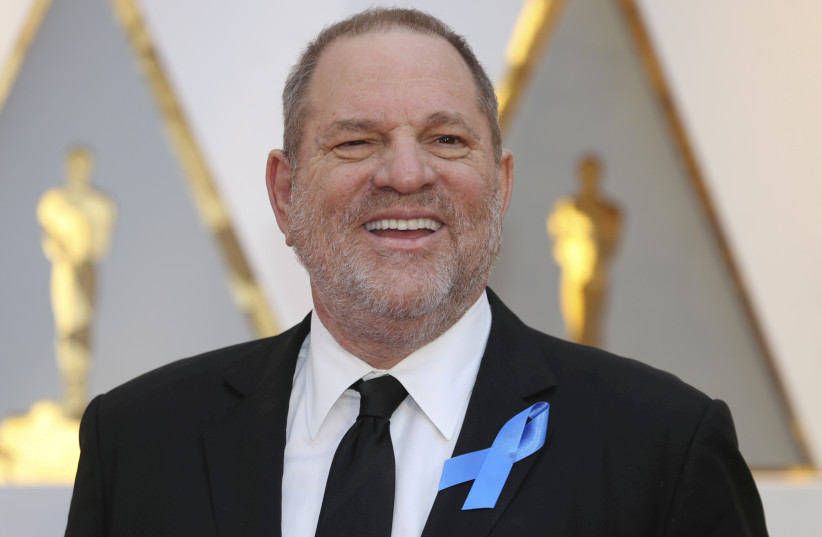 Harvey Weinstein poses on the Red Carpet after arriving at the 89th Academy Awards in Hollywood, California, US, February 26, 2017. (photo credit: REUTERS/MIKE BLAKE)