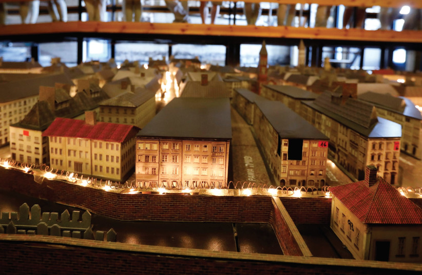 A MODEL of the Warsaw Ghetto in Yad Mordechai (photo credit: REUTERS)