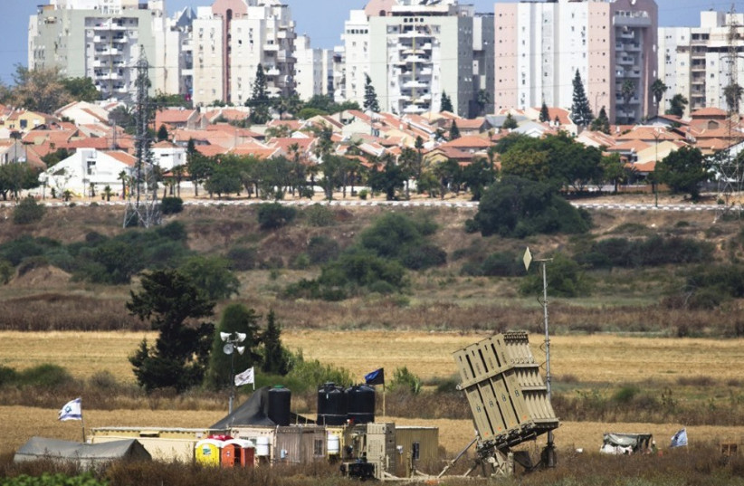 AN IRON DOME battery is seen near Ashkelon in June 2015. (photo credit: REUTERS)