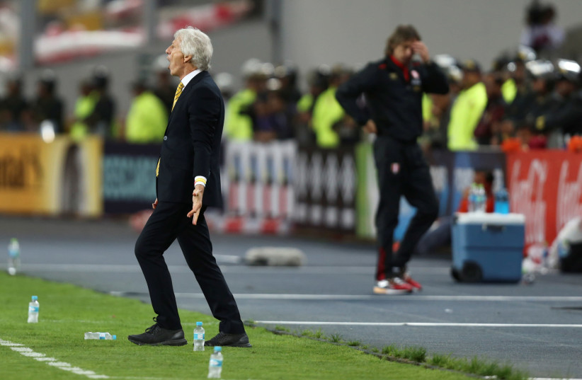 Soccer Football - 2018 World Cup Qualifiers - Peru v Colombia - Nacional Stadium, Lima, Peru - October 10, 2017. Colombia's team head coach Jose Pekerman reacts. (photo credit: REUTERS/GUADALUPE PARDO)