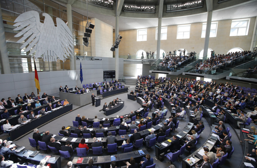 The interior of the Reichstag, the German Parliament building (photo credit: FABRIZIO BENSCH / REUTERS)