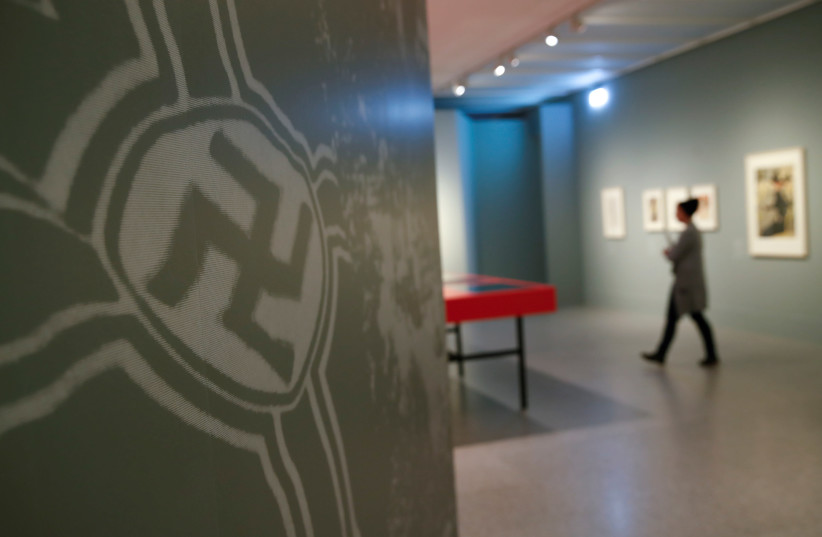 'Gurlitt: Status Report - Nazi Art Theft and its Consequences' exhibition at the Bundeskunsthalle in Bonn, Germany, November 2, 2017. (photo credit: REUTERS)