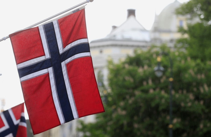 Norwegian flags flutter at Karl Johans street in Oslo, Norway May 31, 2017. (photo credit: REUTERS)