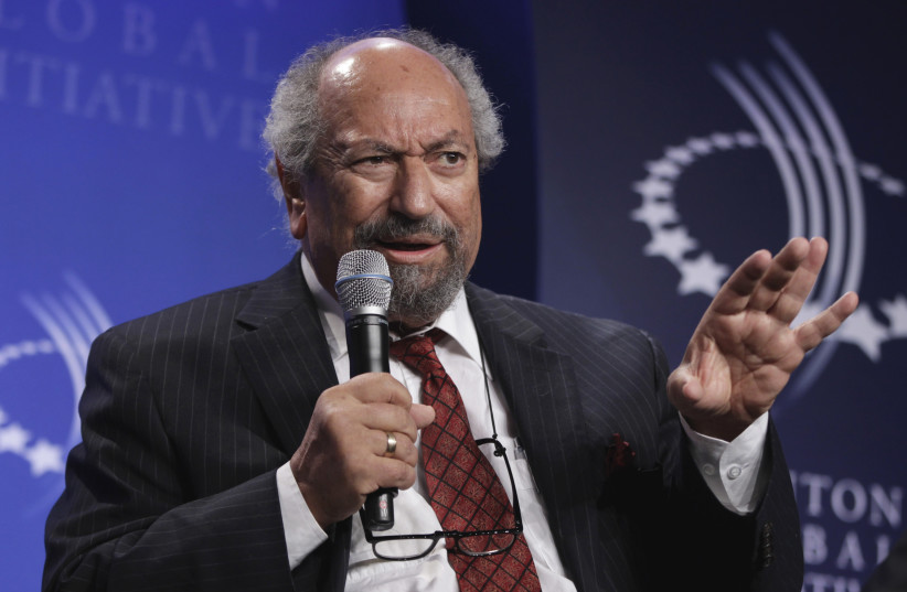 Saad Eddin Ibrahim speaks on a panel during the Clinton Global Initiative in New York, September 21, 2011.  (photo credit: REUTERS)