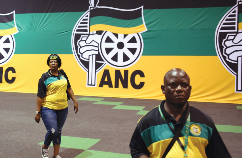 AFRICAN NATIONAL Congress members arrive at its 54th National Conference in Johannesburg last month. (photo credit: SIPHIWE SIBEKO/REUTERS)
