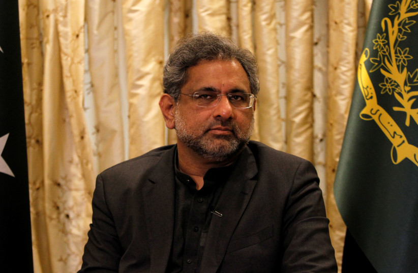 Pakistani Prime Minister Shahid Khaqan Abbasi speaks during an interview in Islamabad, Pakistan. (photo credit: REUTERS)