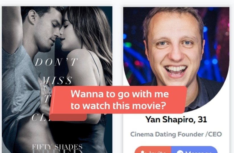 New app Cinema Dating, developed by Ukrainian immigrant and entrepreneur Yan Shapiro (photo credit: Courtesy)