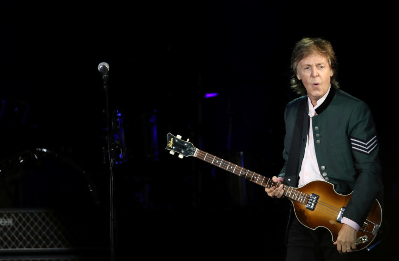British musician Paul McCartney performs during the "One on One" tour concert in Porto Alegre, Brazil (photo credit: REUTERS)