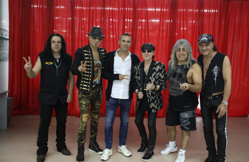 The Scorpions with Playtika CEO RObert Antokol (center) (photo credit: Courtesy)