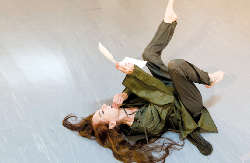 Rina Schenfeld dancing in a 2018 production (photo credit: RONI DADON)