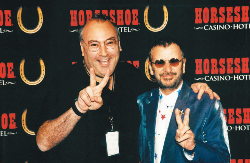 David Fishof on the road in the 1990s with Ringo Starr (photo credit: Courtesy)