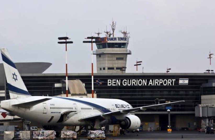 An El Al plane in Ben Gurion Airport (photo credit: REUTERS)
