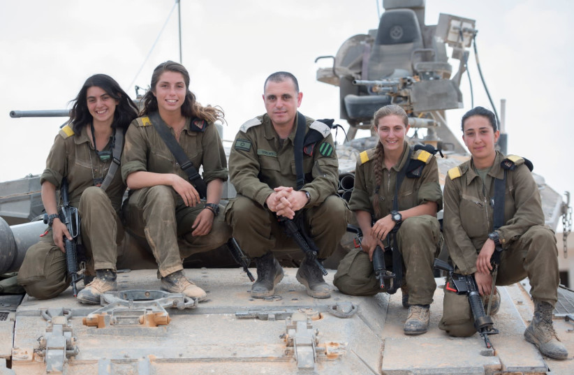 History is made with first four female tank commanders in IDF history (photo credit: IDF SPOKESPERSON'S UNIT)